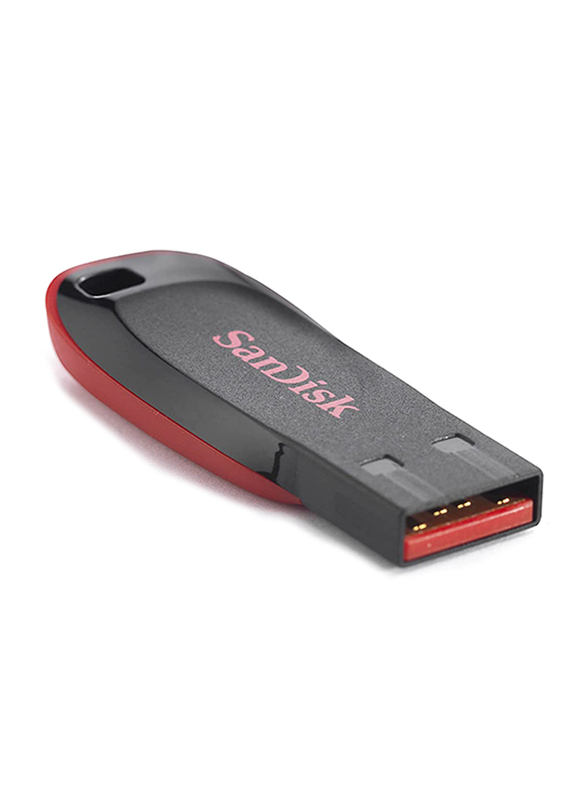 SanDisk 128GB Cruzer Blade USB 2.0 Flash Drive, Black/Red