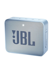 JBL GO 2 Waterproof Portable Wireless Bluetooth Speaker, Cyan Silver