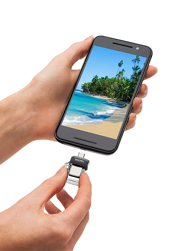 SanDisk 16GB Move The Ultra Dual Drive mUSB 3.0 Flash Drive, Silver/Black