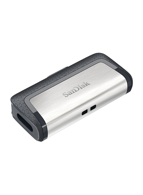 SanDisk 64GB Ultra Dual USB 3.1 Type-C Flash Drive, Silver/Black
