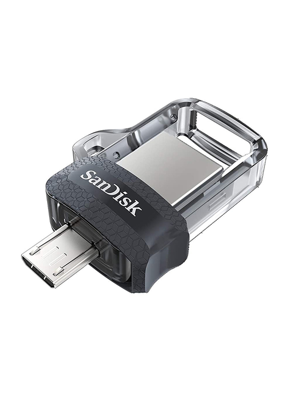 SanDisk 16GB Move The Ultra Dual Drive mUSB 3.0 Flash Drive, Silver/Black