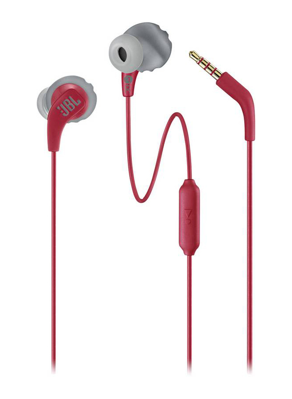 

JBL Endurance Run 3.5 mm Jack In-Ear Sweatproof Earphones, Red/Grey