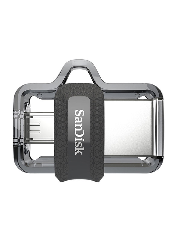 SanDisk 256GB Move The Ultra Dual Drive mUSB 3.0 Flash Drive, Clear/Black