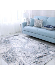 Danube Home Modern Liama Polypropylene Carpet Rug, White/Grey
