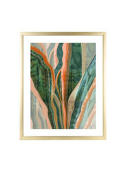 Danube Home Gallery Polystyrene Thick Leaves Framed Art, 43 x 53 x 2.2cm, Multicolour