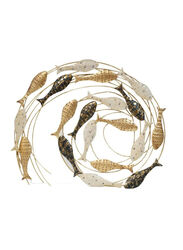 Danube Home Alayna Metal Fish Art Wall Decoration, Multicolour