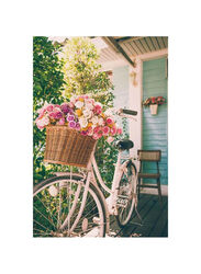 Danube Home Diana Bicycle Glass Wall Art, 40 x 60 x 0 4cm, Multicolour