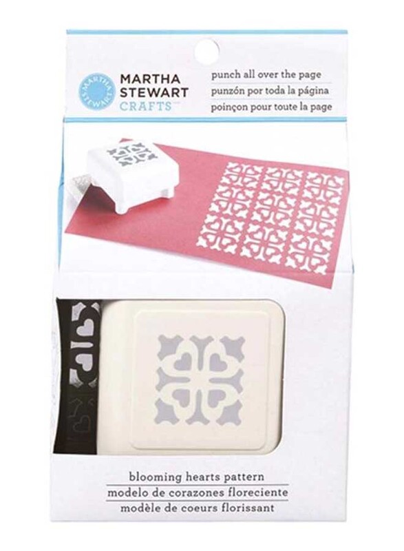 

Martha Stewart Blooming Hearts Pattern Punch All Over the Page, Beige