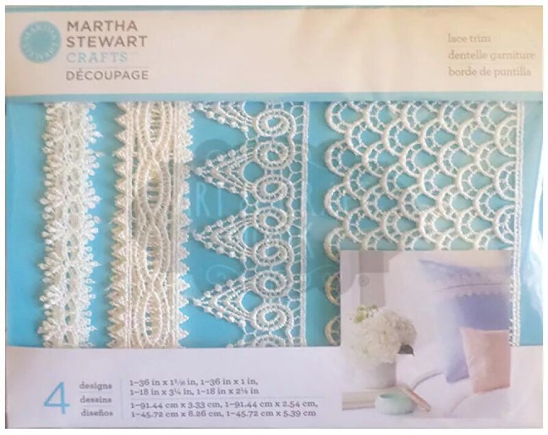 

Plaid Martha Stewart Decoupage Geometric Lace Trim, 4 Piece, White