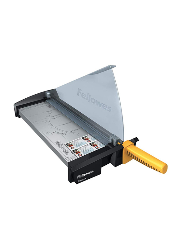

Fellowes Fusion Medium Duty A3 Size Paper Guillotine Trimmer, Silver/Black
