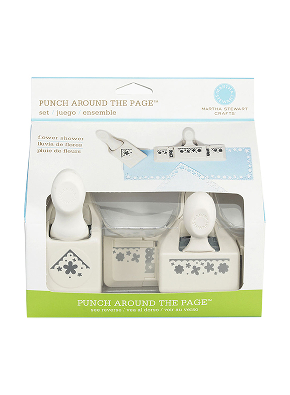 

Martha Stewart Flower Shower Punch Around the Page Combo Set, 2 Pieces, Beige