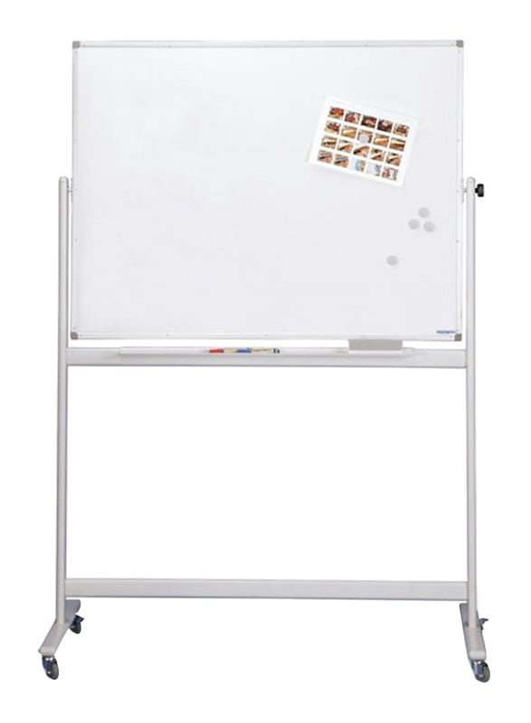 

Magnetoplan Mobile Double Side Magnetic Whiteboard, 150cm x 100cm, White