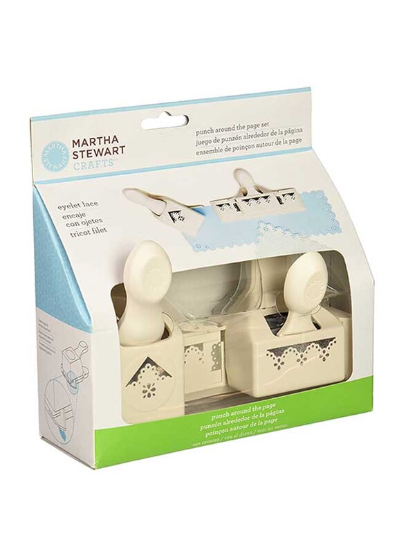 

Martha Stewart Eyelet Lace Punch Around the Page Combo Set, 2 Pieces, Beige
