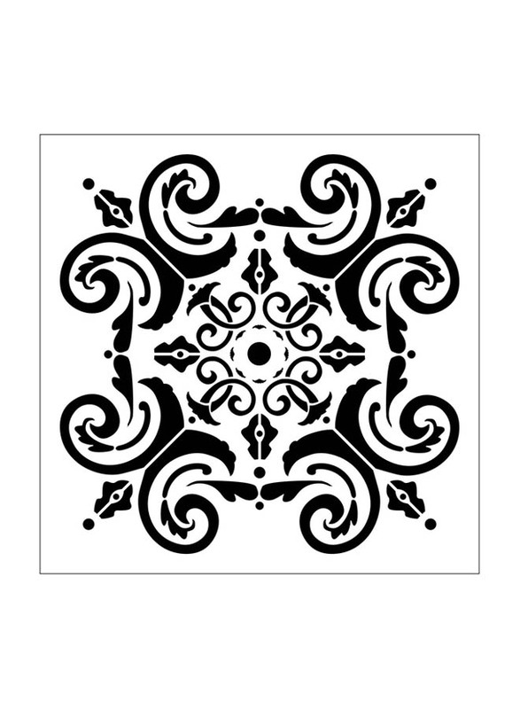 

Plaid FolkArt Large Fresh Elegance Painting Stencil, 12" x 12", White
