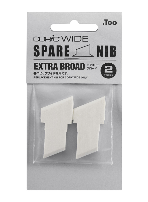 

Copic Wide Sketch Art Spare Marker Nibs, 2 Pieces, White