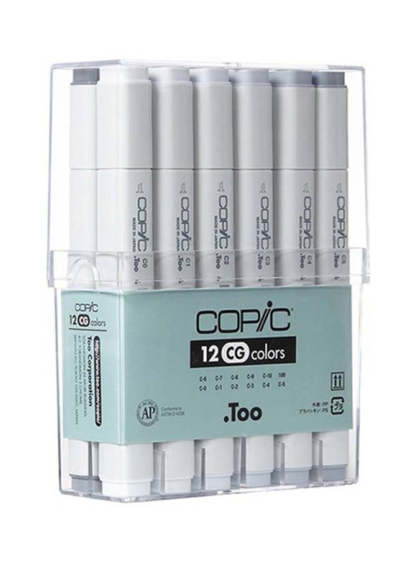 

Copic 12-Piece Marker CG Set, Grey