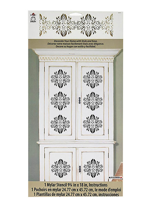 

Plaid Folkart Elegant Damask Home Decor Stencil, Multicolour
