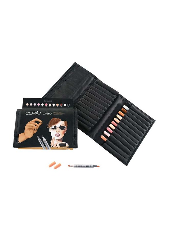 

Copic 12-Piece Ciao Hautfarben Set in Wallet, Multicolor
