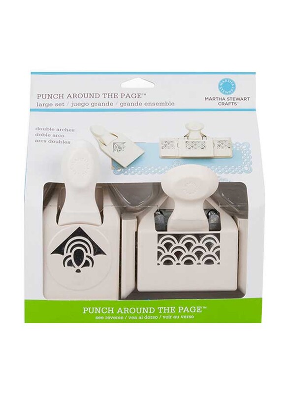 

Martha Stewart Double Arches Large Punch Around the Page Combo Set, Beige