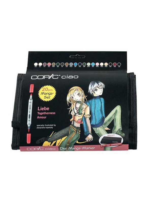 

Copic 20-Piece Friend in Wallet Ciao Set of Marker, Multicolour