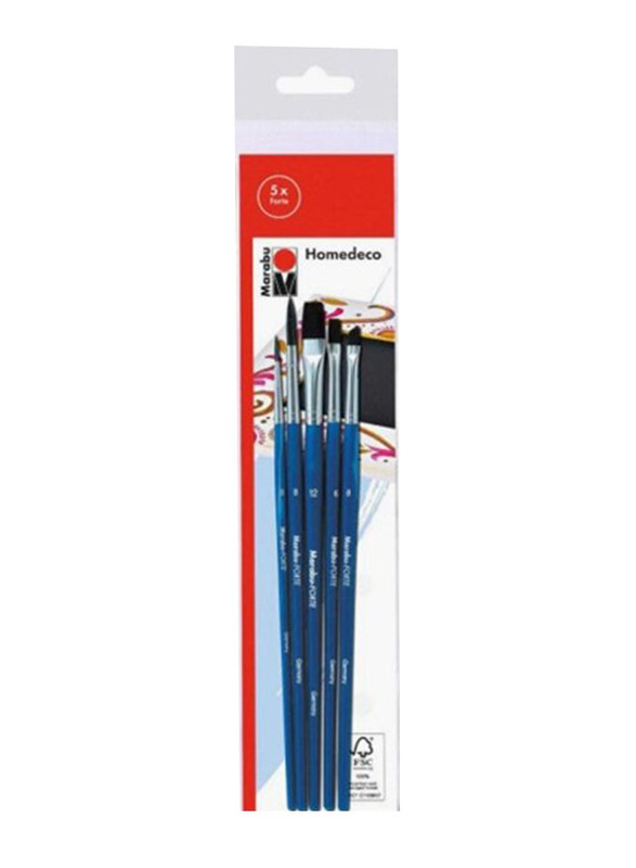 

Marabu Homedeco Brush Set, 5 Piece, Blue