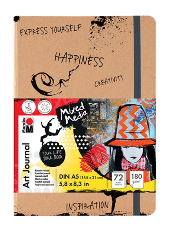 

Marabu Art Journal Notebook, 72 Sheets, 300 GSM, A5 Size