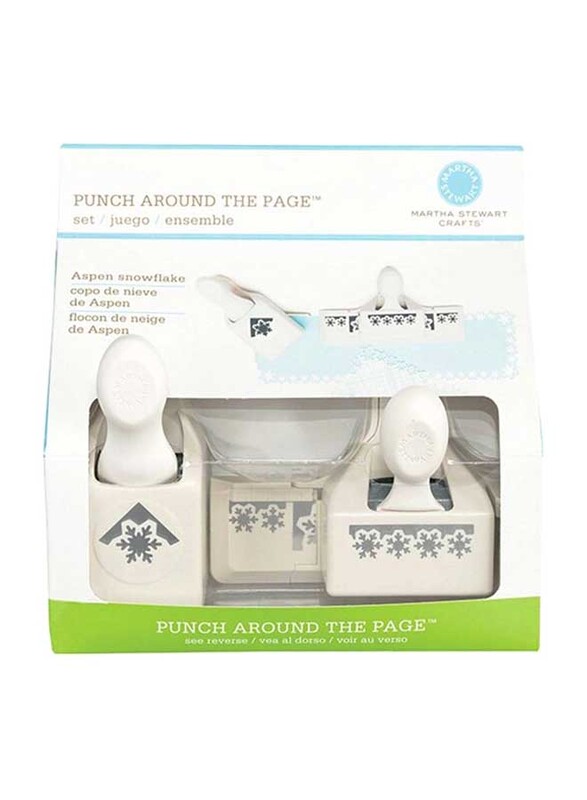 

Martha Stewart Aspen Punch Around the Page Combo Set, 2 Pieces, Beige