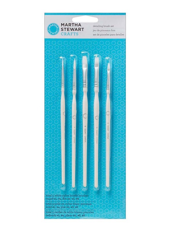 

Plaid Martha Stewart Detailing Brush Set, 5 Piece, White