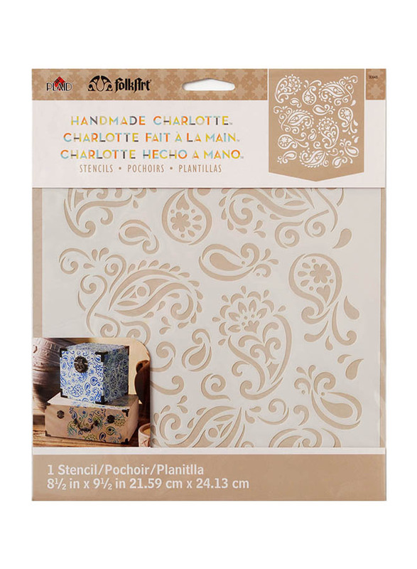 

Plaid Folkart Paisley Delight Handmade Charlotte Stencil, Beige