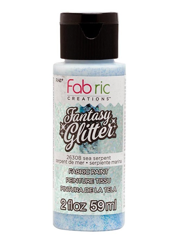

Plaid Fabric Creations Fantasy Glitter, 59ml, Sea Serpent Blue