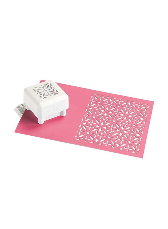 

Martha Stewart Ornate Square Pattern Punch All Over the Page, Beige