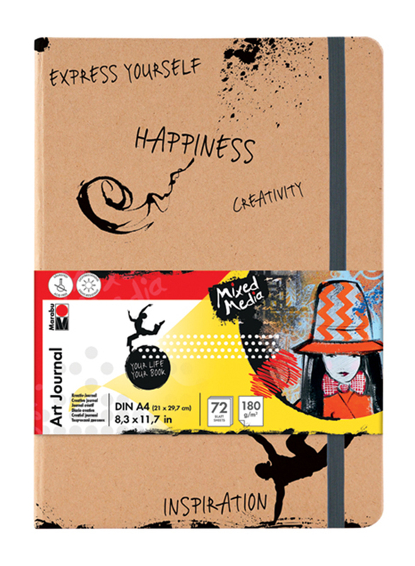 

Marabu Art Journal Notebook, 72 Sheets, 300 GSM, A4 Size