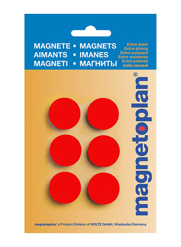 

Magnetoplan 25mm Discofix Hobby Magnet, 6 Pieces, Red