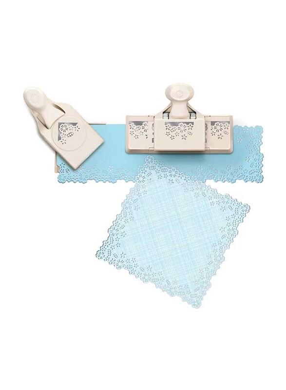

Martha Stewart Wild Flowers Large Punch Around the Page Combo Set, Beige