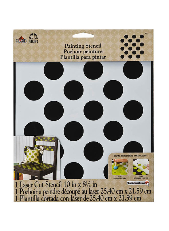 

Plaid FolkArt Large Polka Dot Painting Stencil, 8.5" x 10", White