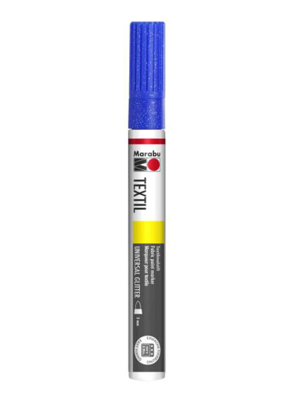 

Marabu Textil Paint Glitter Marker, 3mm, 555 Glitter Blue