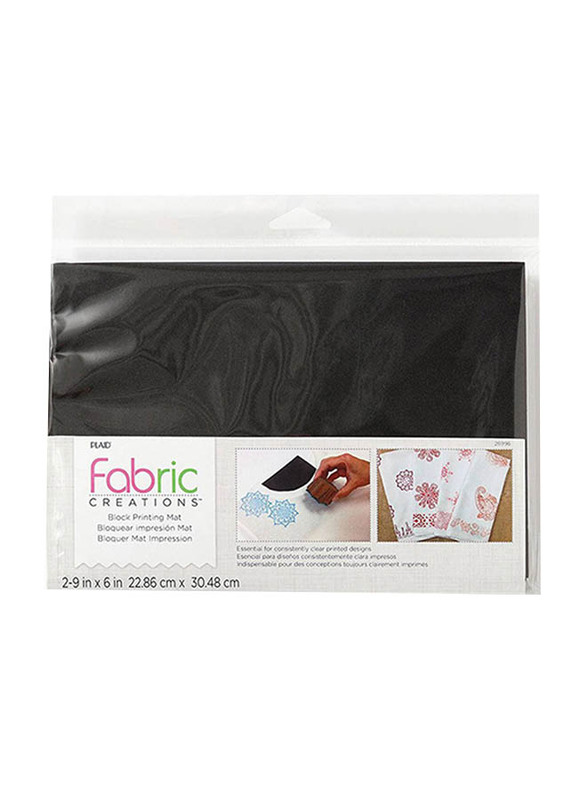 

Plaid Fabric Creation Block Printing Stamp Mat, 2 Piece, Black