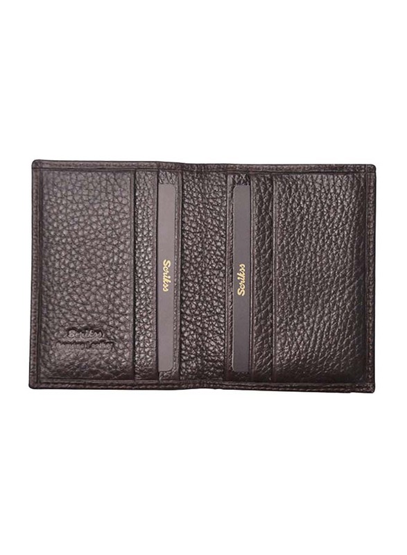 Scrikss 3-Pieces DR201 Wallet + Ball Pen + Mechanical Pencil Special Gift Sets for Men, OSGT52652, Brown