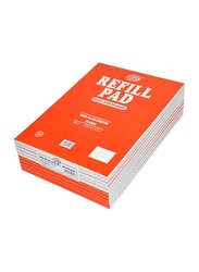 FIS 10-Piece 4 Holes Refill Pad Set, 80 Sheets, A4 Size, FSPD321, White