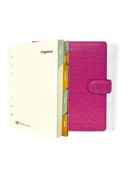 FIS Italian PU Ostrich A5 Size Organizer, FSORA5122PI, Pink
