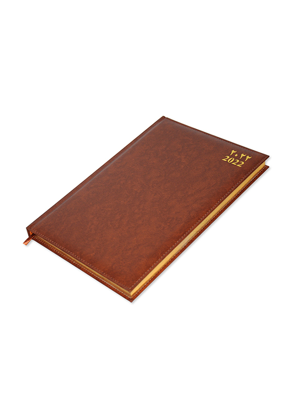 

FIS Arabic/English Golden 2022 Diary, 384 Sheets, 60 GSM, A4 Size, FSDI43AEG22BR, Brown