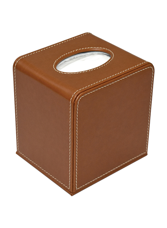 FIS Small Round Tissue Box, FSDSRTBOX, Brown