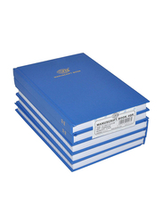 FIS Manuscript Notebook Set, 8mm Single Ruled, 4 Quire, 5 x 192 Sheets, F/S 148 X 210mm, A5 Size, FSMNA54Q, Blue