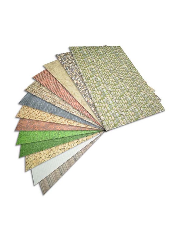 Folia Motif Papers, 13 Piece, 50 x 70cm, FOCH48199, Multicolour