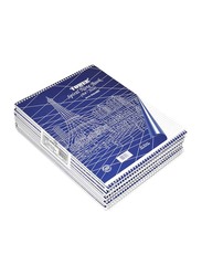 FIS 10-Piece Tower Notebook Set, 5mm, 80 Sheets, A4 Size, FSNB2102975MSB, White