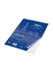FIS 10-Piece Tower Notebook Set, 5mm, 80 Sheets, A4 Size, FSNB2102975MSB, White