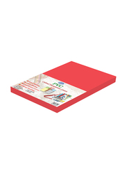 FIS PVC 180 Micron Coloured Transparent Covers for Binding, 100 Pieces, FSCI18MRE-A4, Red