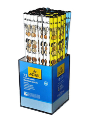 Adel 72-Piece Smiling Faces Blacklead Pencil Set, ALPE2061130614, White/Yellow/Blue/Pink