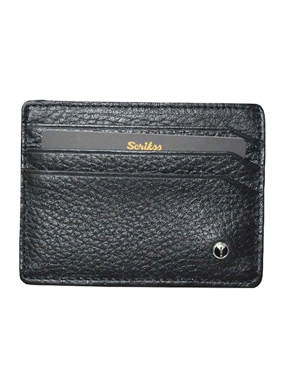 Scrikss 3-Pieces DR208 Wallet + Ball Pen + Fountain Pen Special Gift Sets for Men, OSGT64631, Black