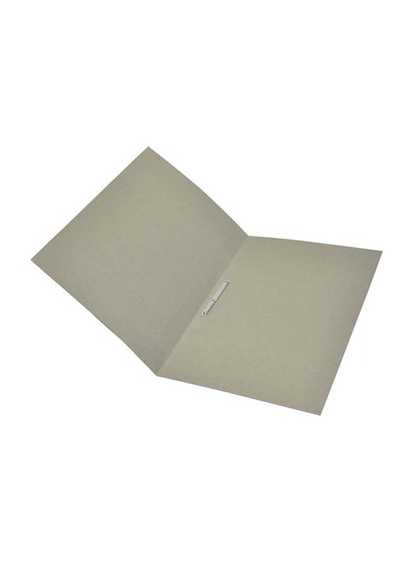 FIS Square Cut Folders with Fastener, 320GSM, F/S Size, 50 Pieces, FSFF7FGY, Grey